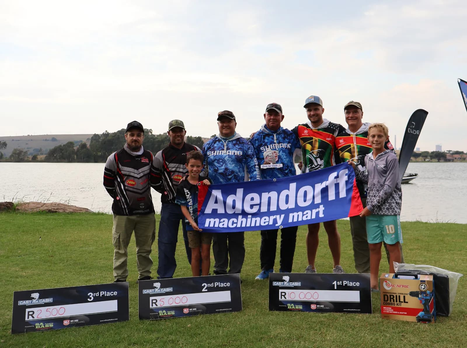 Bass anglers at a tournament weigh-in