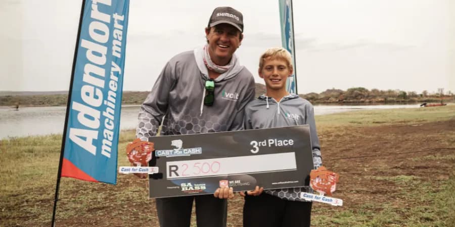 Young junior angler on a Cast for Cash boat