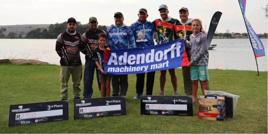 Tournament prize giving with trophies and cash prizes